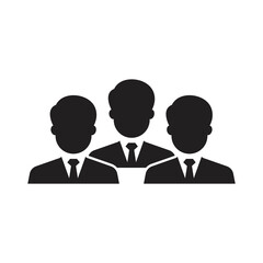 Group of businessman icon design. User icon and people icon, team icon, group icon, isolated on white background. vector illustration