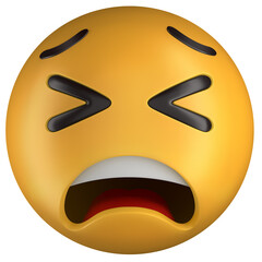 Emoji Tired 3D illustration
