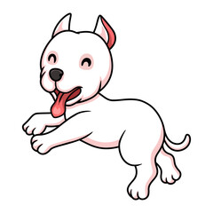 Cute dogo argentino dog cartoon 