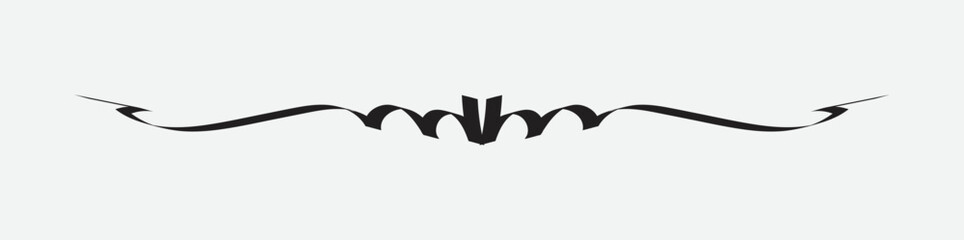 text divider. Calligraphic ornament. Vintage Decoration. Vector isolated illustration.