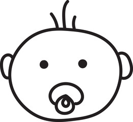 Obraz premium Baby Equipment Line Doodle