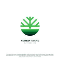 Tree of life branch business sign. Vector illustration.