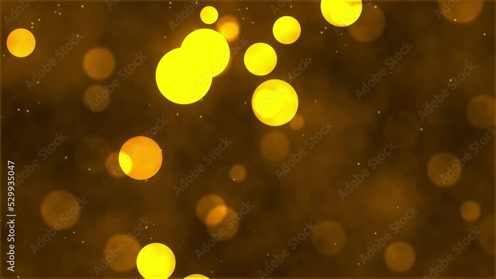 Poster animated background with lights and light particles on blurred background. abstract animation with g