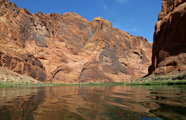 Fototapeta na wymiar The cliff and the river, Page, Arizona