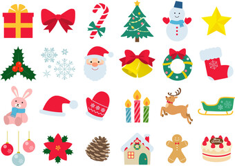 クリスマスアイコンセット_ベクターイラスト
