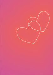 heart-shaped background image Pink is used for graphics.