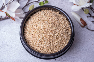 Sesame, one of the grain types in Korea