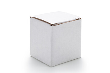 white packaging box isolated on white background