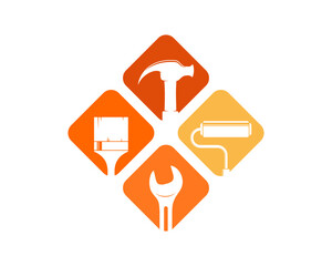 Four Rectangle with tools building