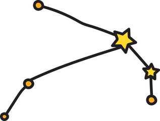 constellation color doodle icon