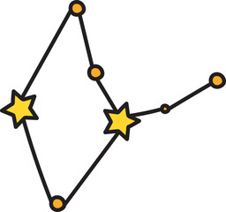 constellation color doodle icon © Maulaga