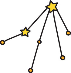 constellation color doodle icon