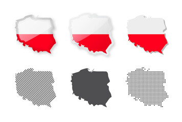 Poland - Maps Collection. Six maps of different designs.