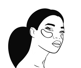 Beautiful young fashion minimalist style woman portrait.