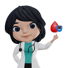 3D Beautiful Female Doctor - 529937820