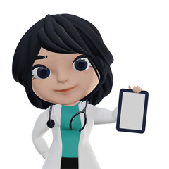 3D Beautiful Female Doctor - 529937828