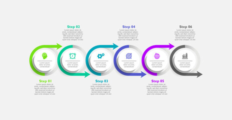 Business visualization infographic design template