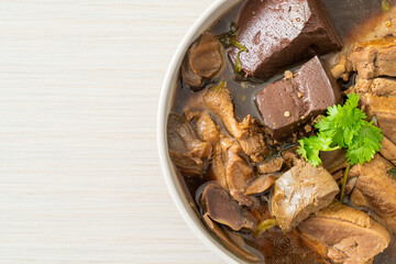 Pot-stewed ducks or Steamed duck with soy sauce and spices