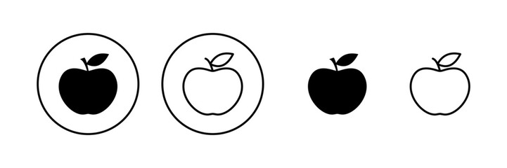 Apple icon vector. Apple sign and symbols for web design.