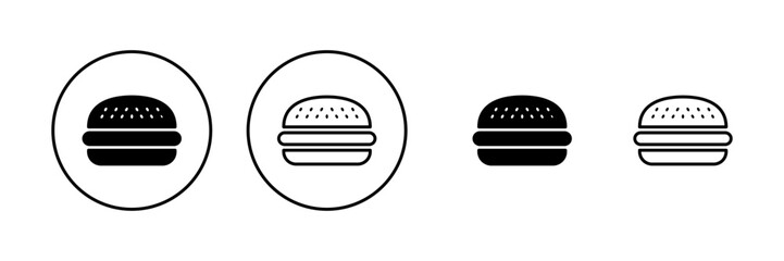 Burger icon vector. burger sign and symbol. hamburger