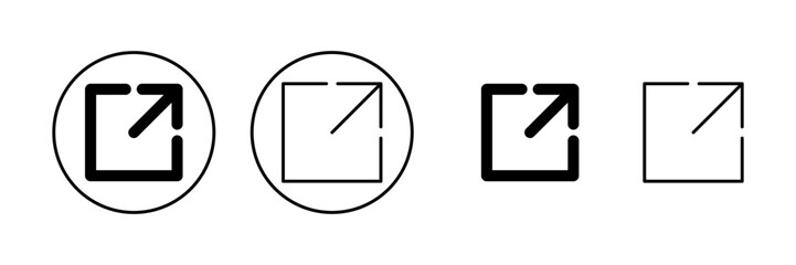 External link icon vector. link sign and symbol. hyperlink symbol