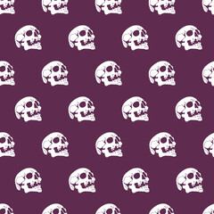 Abstract Vector Background with Spooky Head Bone Skull Graphic Art