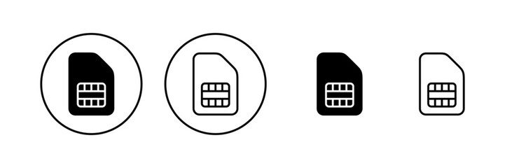 Sim card icon vector. dual sim card sign and symbol