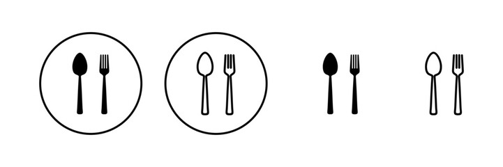 spoon and fork icon vector. spoon, fork and knife icon vector. restaurant sign and symbol