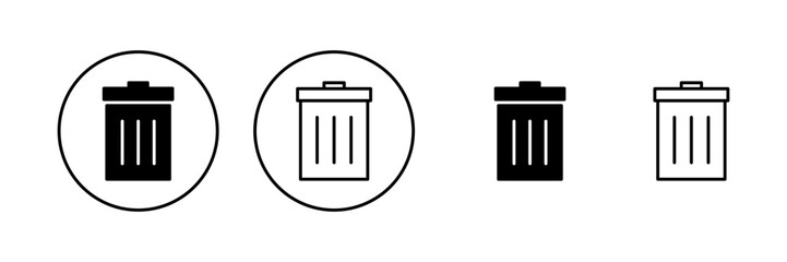 Trash icon vector. trash can icon. delete sign and symbol.