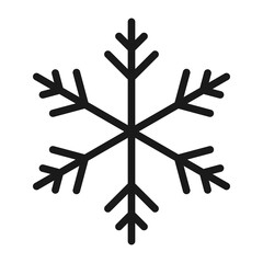 Snowflake icon vector. Winter season sign and symbol illustration.