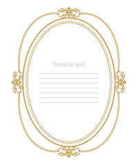 クラシックフレーム イラスト素材 ベクター オーバル エレガント