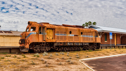 The old train station in Narrogin Western Australia. A walk over the railway bridge.