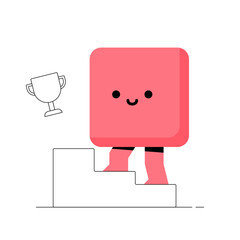 persistence personality illustration concept