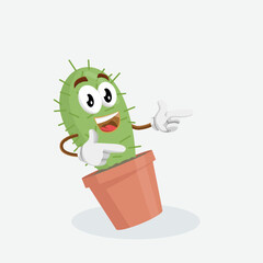 Cactus Logo Mascot Hi pose