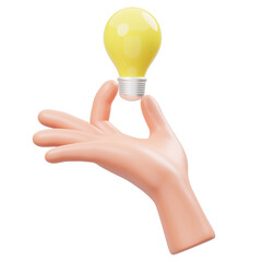 Holding Lamp 3D Icon