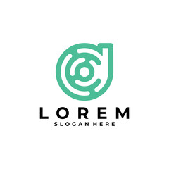 global music logo vector design template