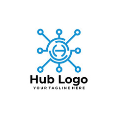 hub logo vector design template
