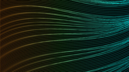 Wave Light, Glowing Lines | Lines Light Blue Yellow Background, Abstract Background, Line Wave Element, Sound Spectrum Equalizer Wallpaper, Vector Futuristic Particle Technology illustration Vector