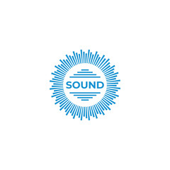 sound logo vector design template