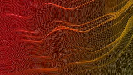 Wave Light, Glowing Lines | Lines Light on Yellow Red Background, Abstract Background, Line Wave Element, Sound Spectrum Equalizer Wallpaper, Vector Futuristic Particle Technology illustration Vector
