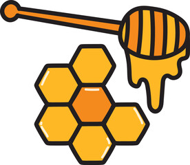 Honey Bee Doodle Icon