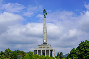 Bratislava, Slovakia - Aug 30, 2022:Slav&iacute;n is a memorial monument and military cemetery in Bratislava, the capital of Slovakia.
