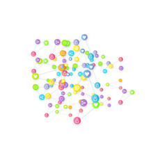 Social media marketing icons internet tags target