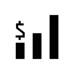 Business sales chart vector icon symbol design