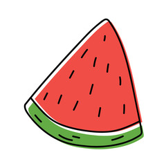 Watermelon Fruit Outline Illustrations