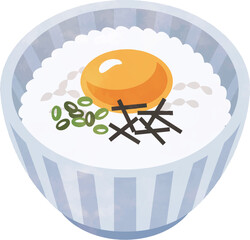 たまごかけご飯のイラスト