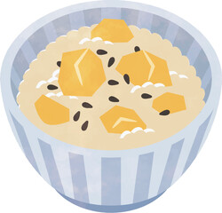 栗ご飯のイラスト