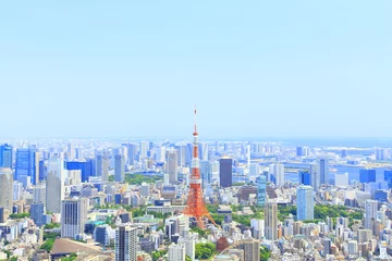 Türaufkleber Tokyo Tower, travel, Aerial photography © JP trip landscape DL