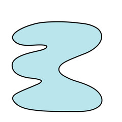 Abstract modern blob shape hand drawn background