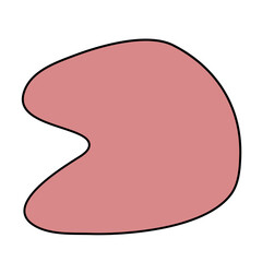 Abstract modern blob shape hand drawn background